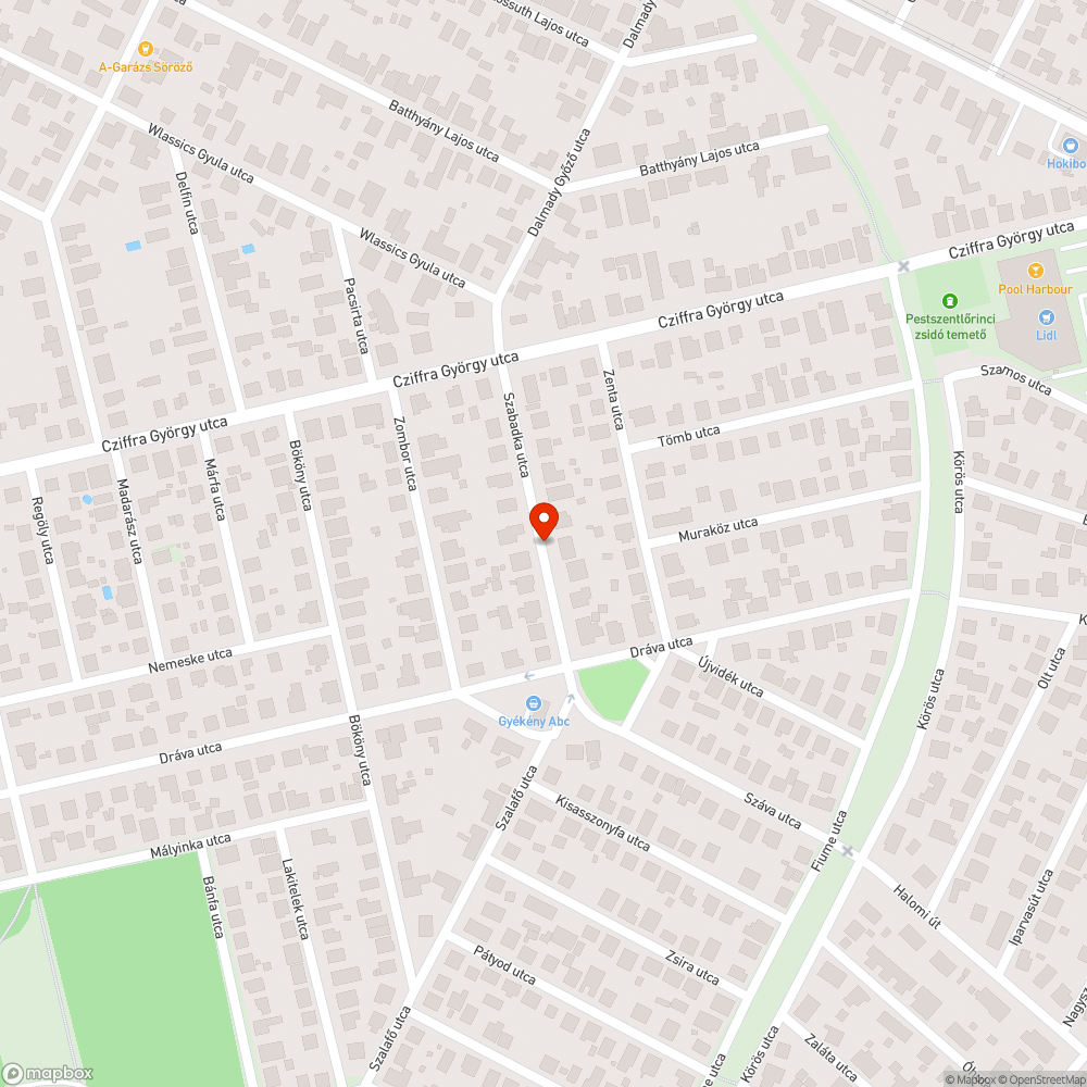 Besüllyedés az aszfalton bejelentés helye