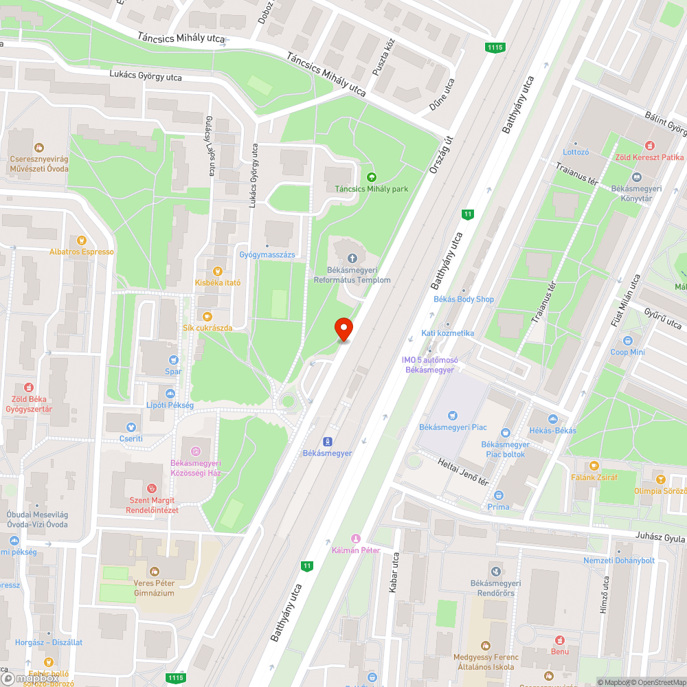 Megsüllyedt útburkolat bejelentés helye