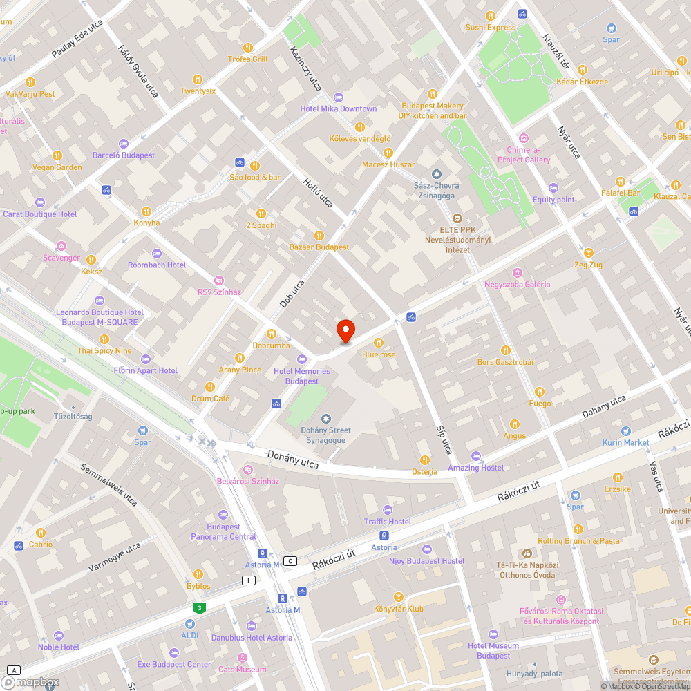 Alattomos megsüllyedés a Wesselényi utcában bejelentés helye