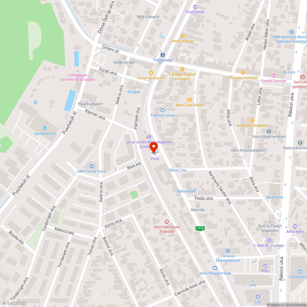 Csúszásveszély bejelentés helye