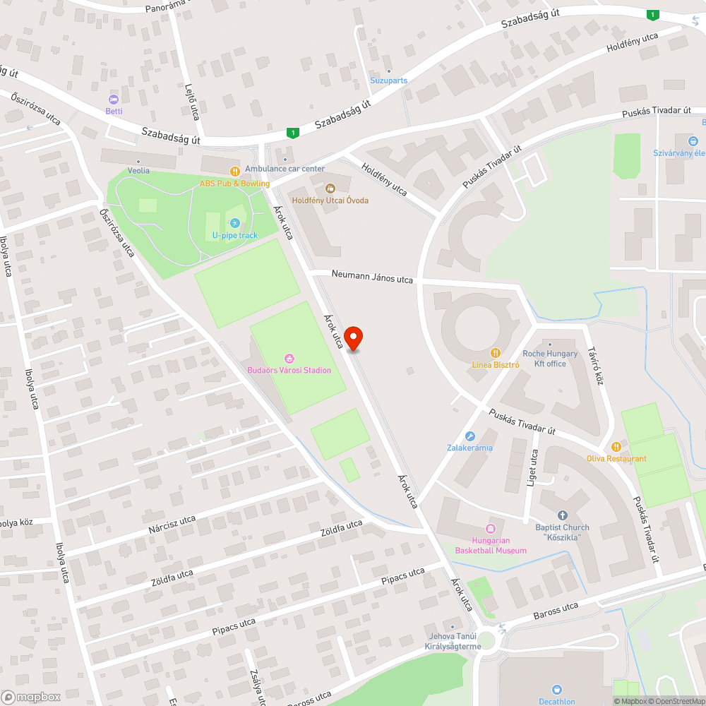 Elhagyott gépkocsi bejelentés helye