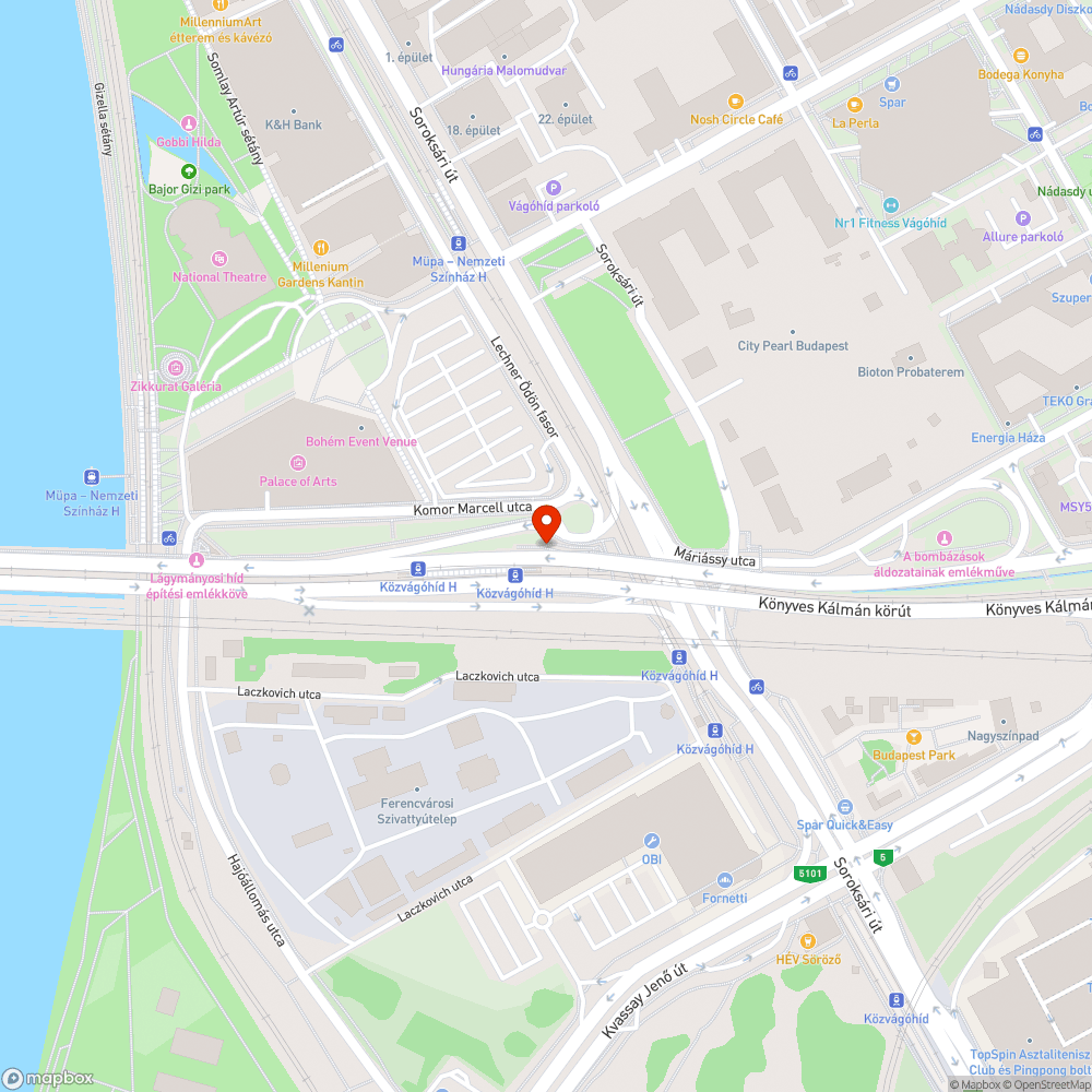 Összefirkált Közvágóhíd aluljáró bejelentés helye