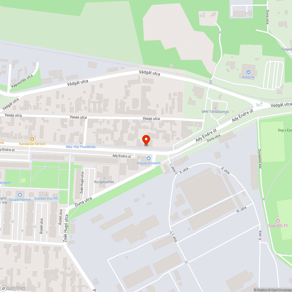 Elhagyatott autó bejelentés helye