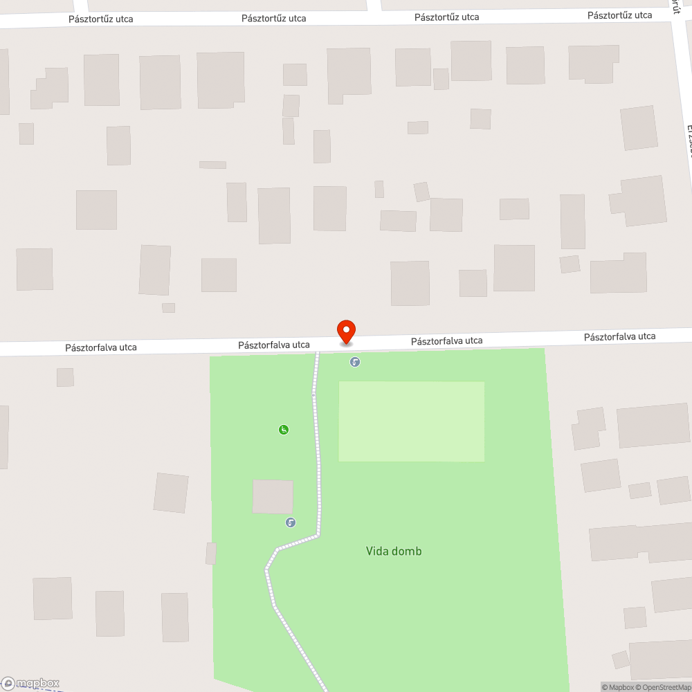 Veszélyes faág a Vida dombnál bejelentés helye