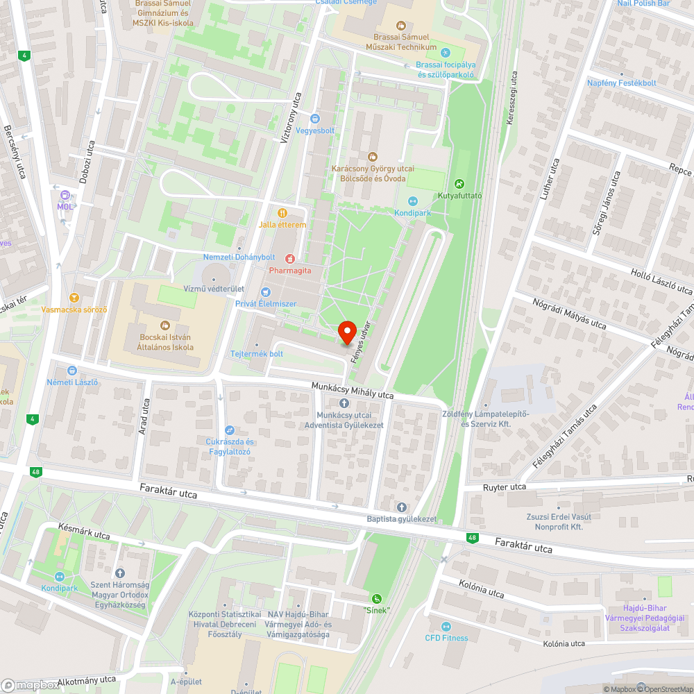 Utcai világítás hiba bejelentés helye