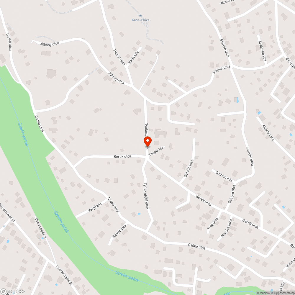 Leszakadt légkábel (távközlési) bejelentés helye