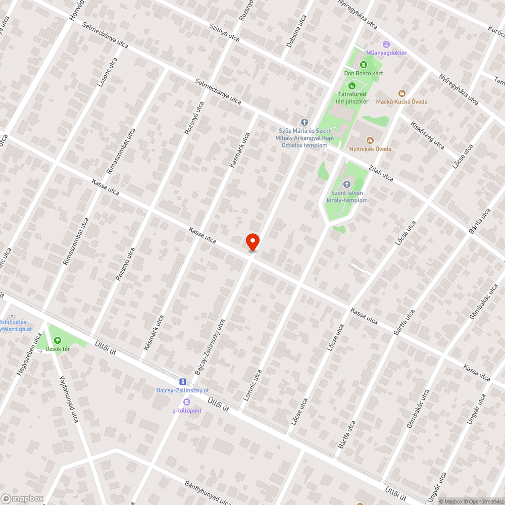 Elütött cica bejelentés helye