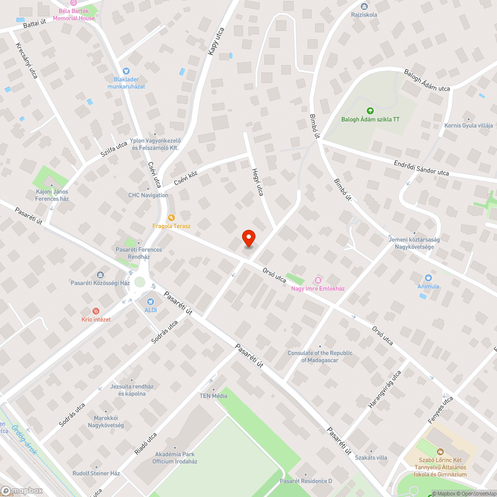 Eltorlaszolt autóbeálló bejelentés helye