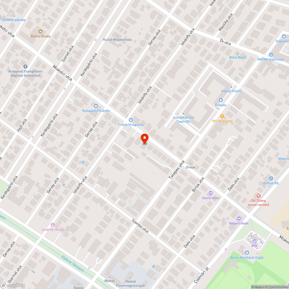 Kátyú bejelentés helye