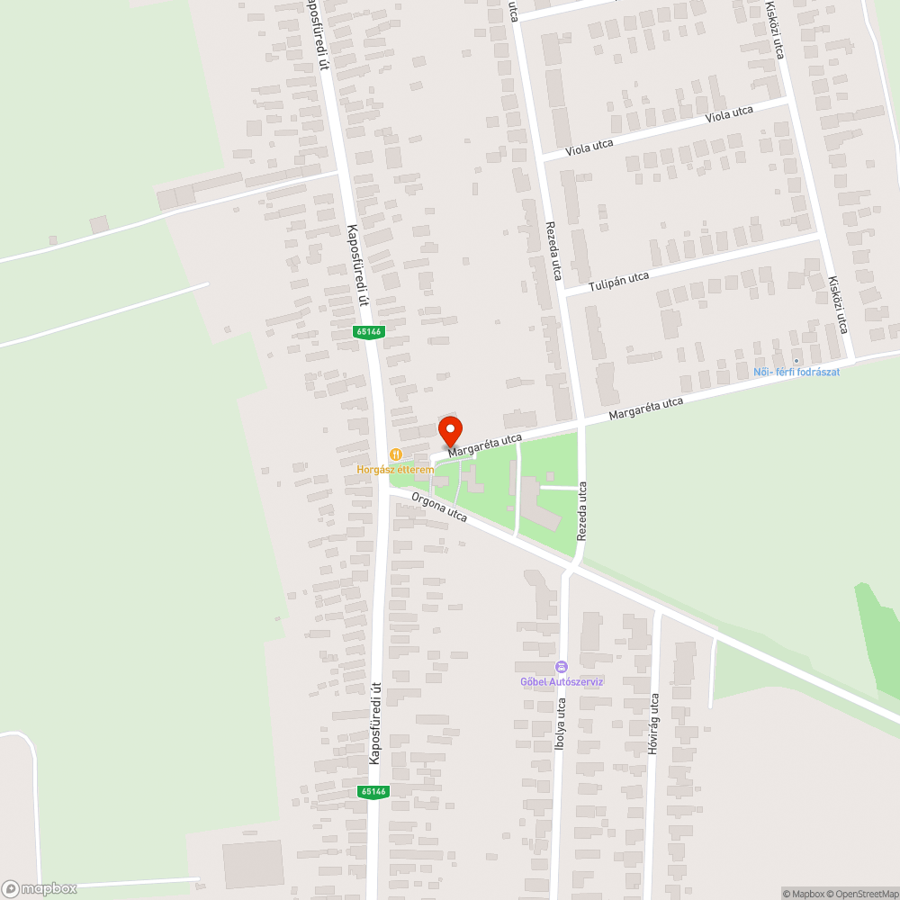 Megsülyedt úttest bejelentés helye