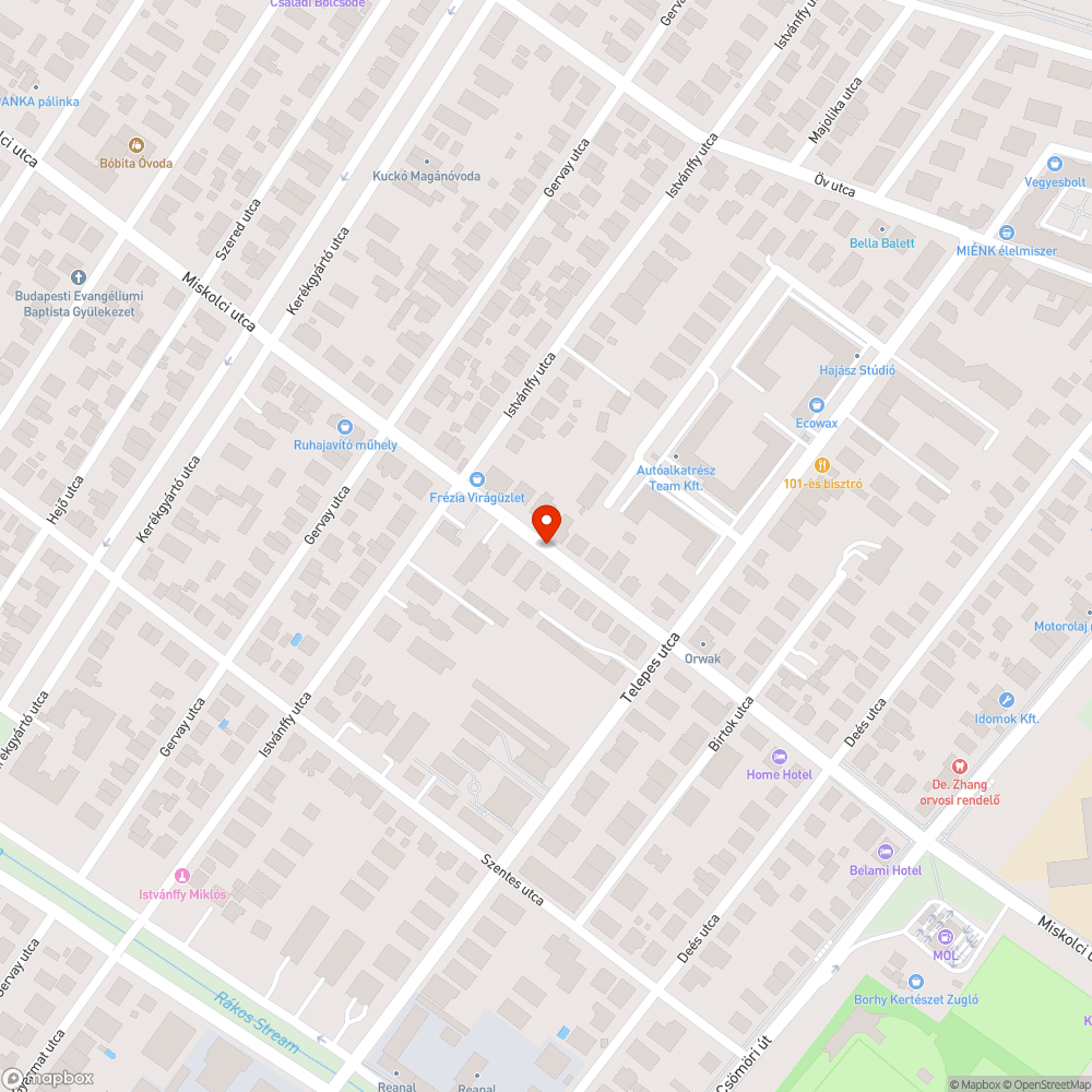 Töredezett úttest bejelentés helye