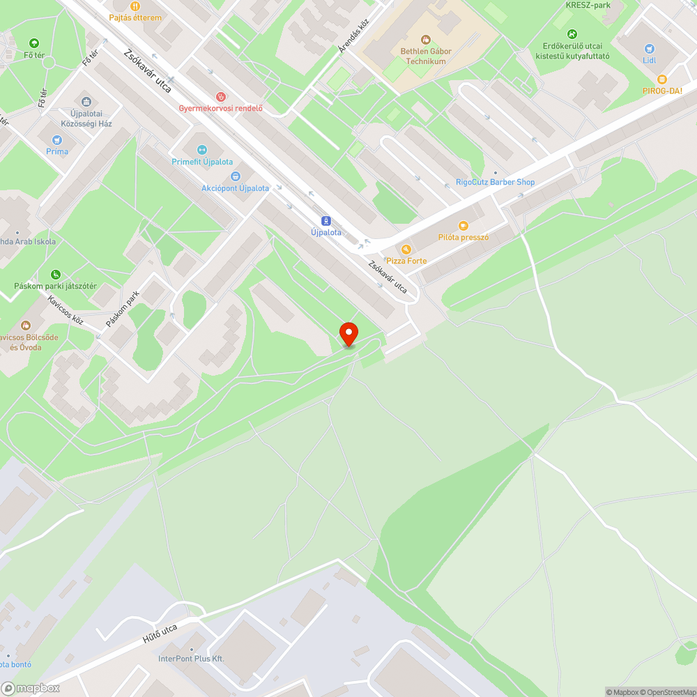 Törött kuka bejelentés helye