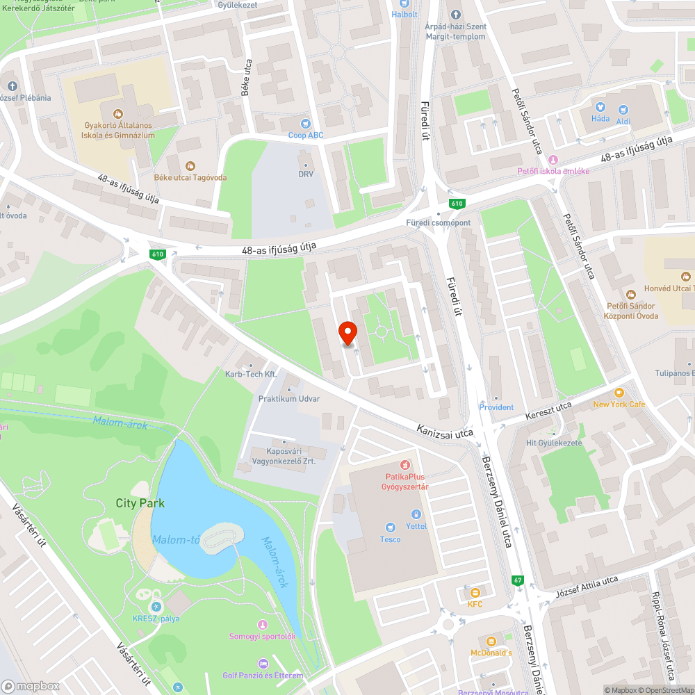 Elhagyott autó bejelentés helye