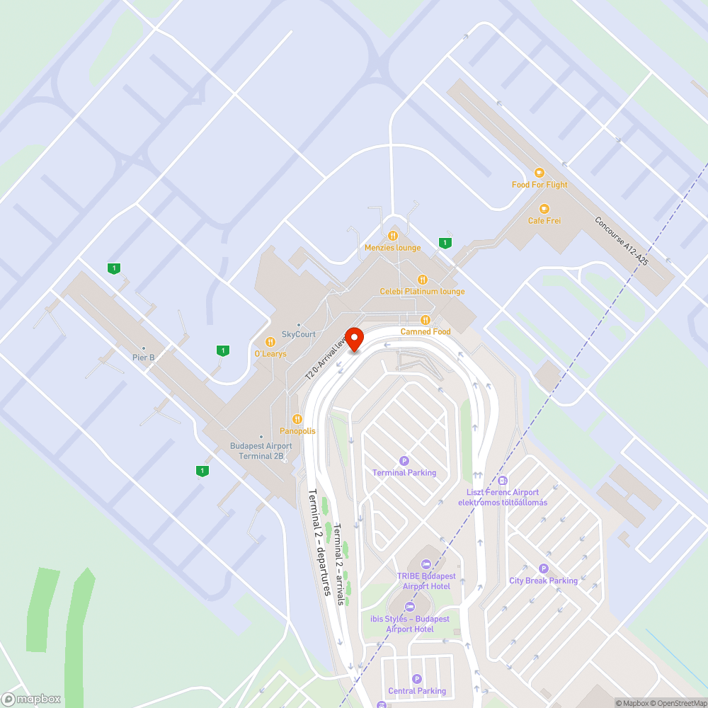 Repülőtéri buszmegállók rehumanizációja bejelentés helye