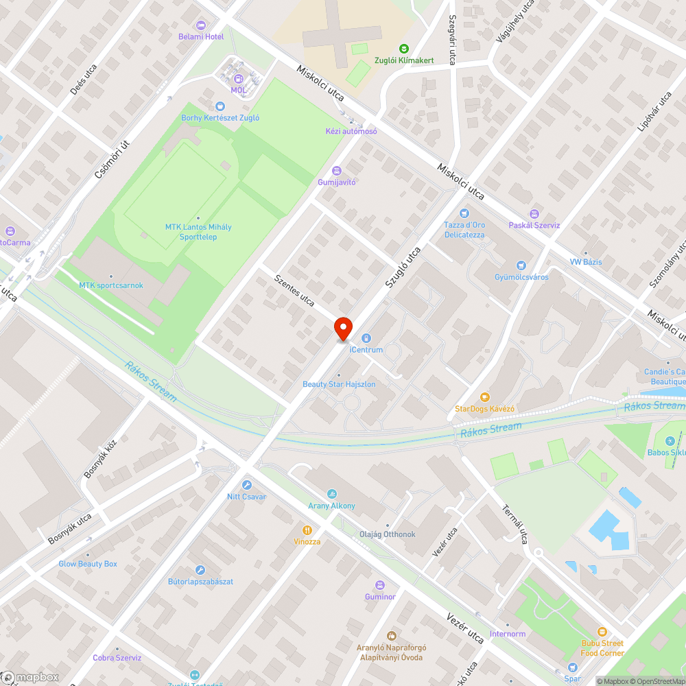 Kátyú bejelentés helye