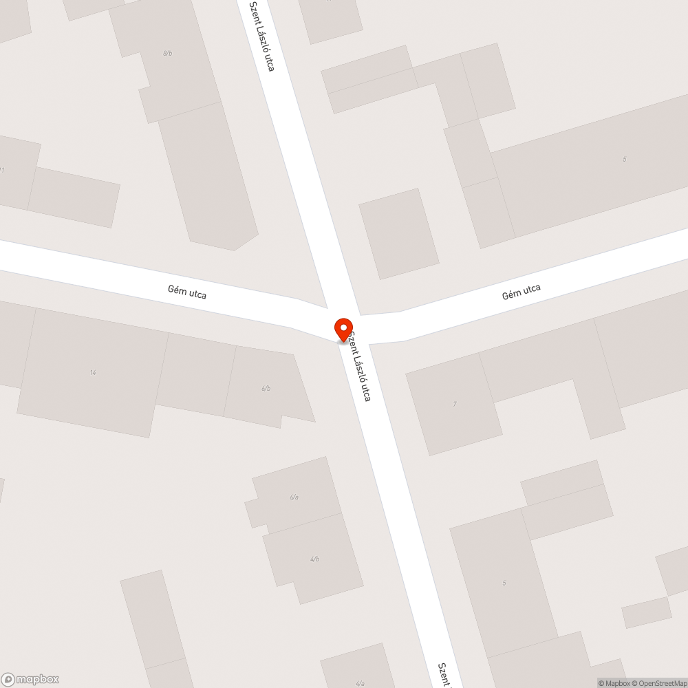 Nagy kátyú - Gém utca / Szent László utca bejelentés helye
