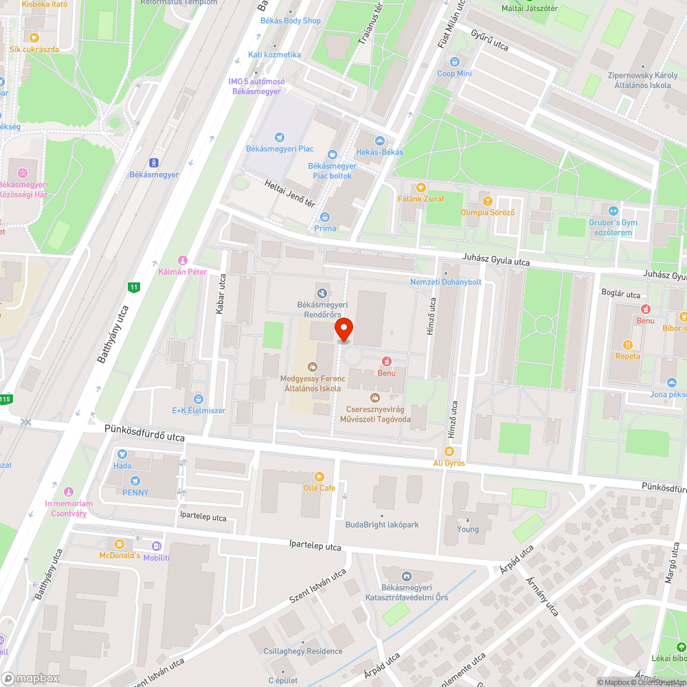 Kidőlt szemetes bejelentés helye