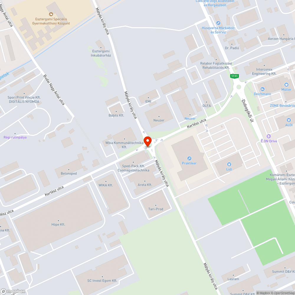 Kiégett lámpa bejelentés helye