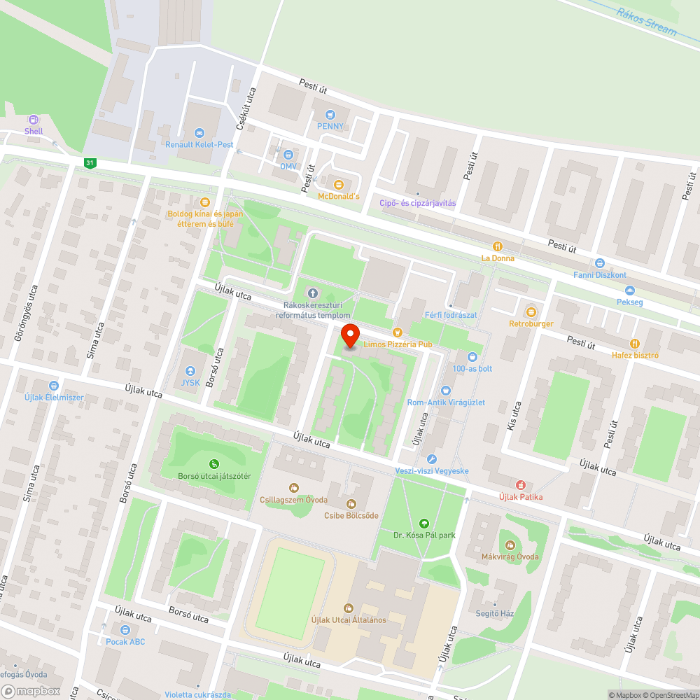 Zaj bejelentés helye