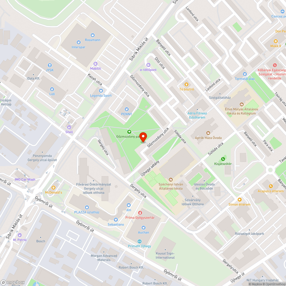 Síkoságmentesítetlen Gőzmozdony utcai útszakaszok bejelentés helye