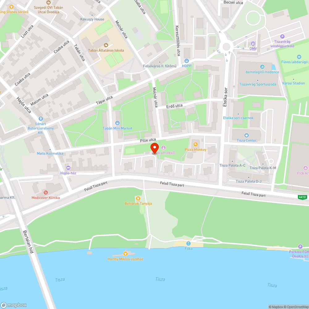 Elhagyott autó bejelentés helye