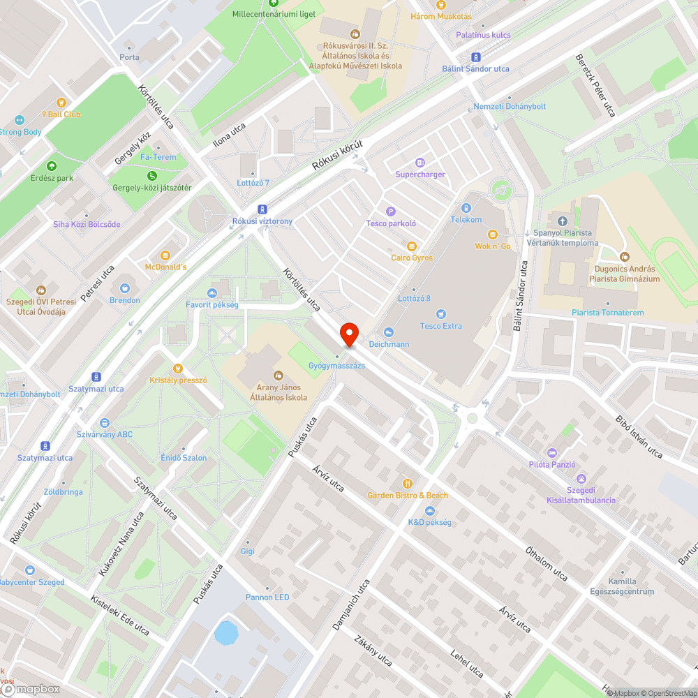 Keréktörő a Tesco mellett forgalmas útszakaszon bejelentés helye