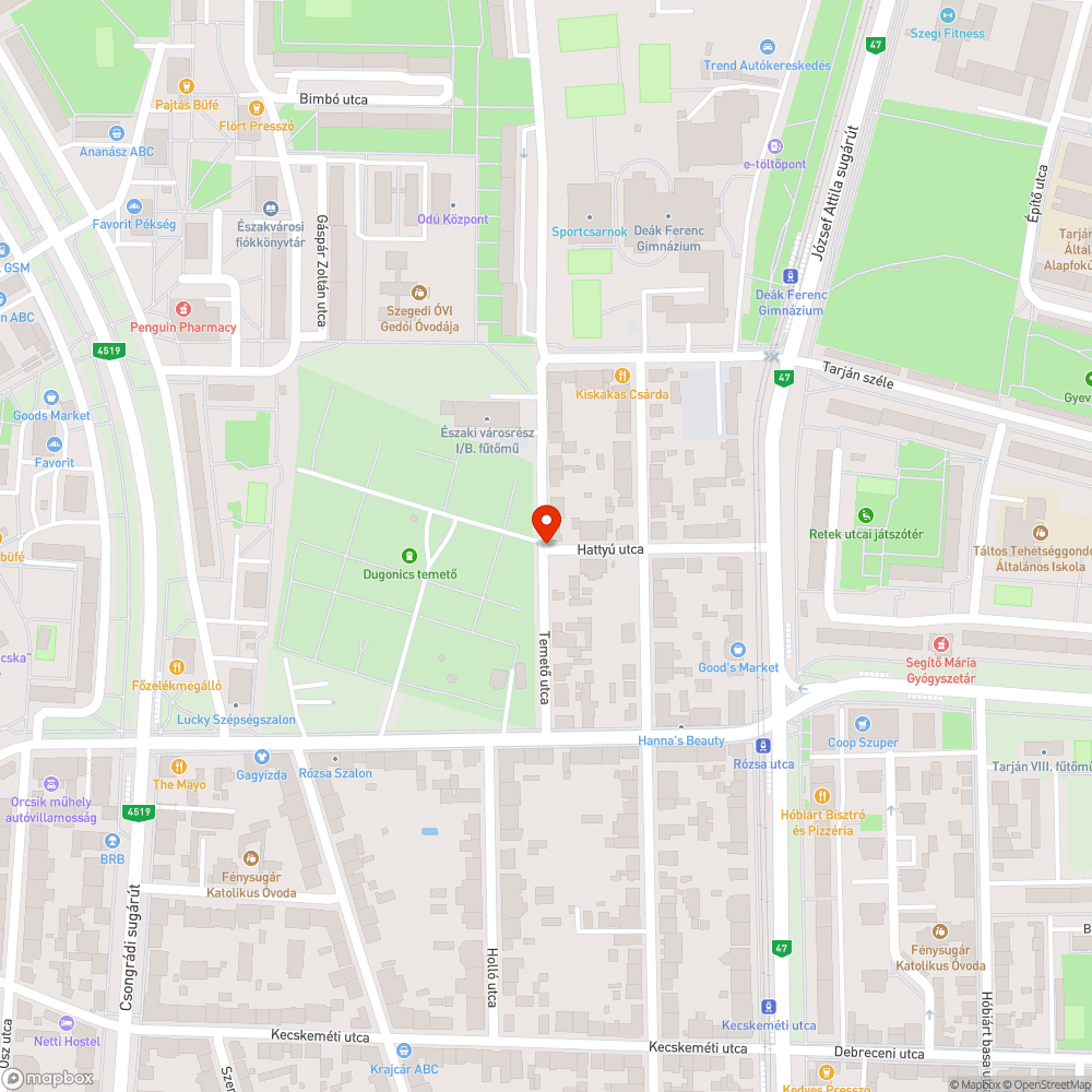 Zöldterületi parkolás bejelentés helye