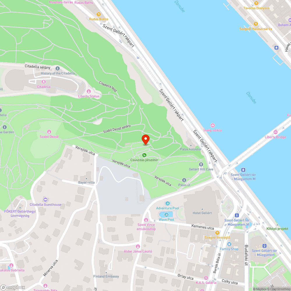 Törött pad bejelentés helye