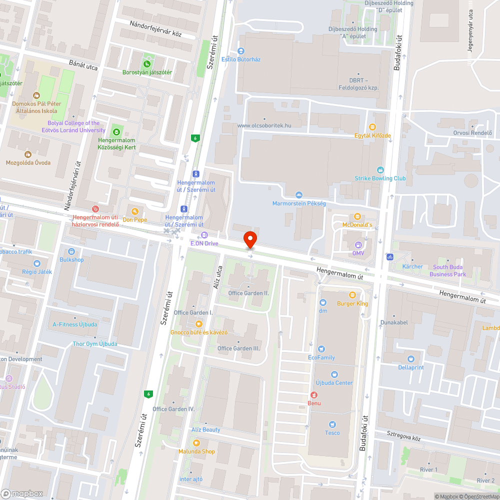 Hiányzó sávelválasztás bejelentés helye