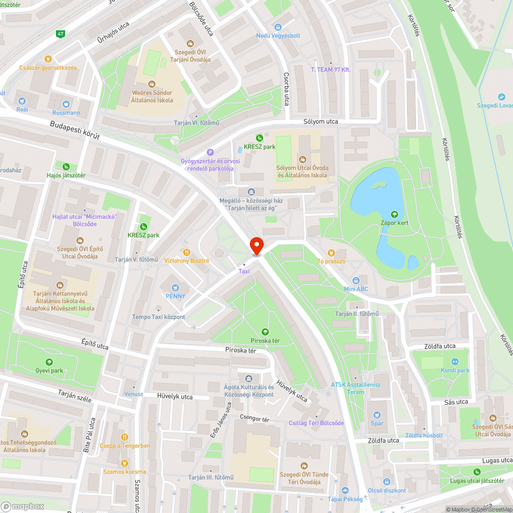 Hullámos kanyarodósáv bejelentés helye