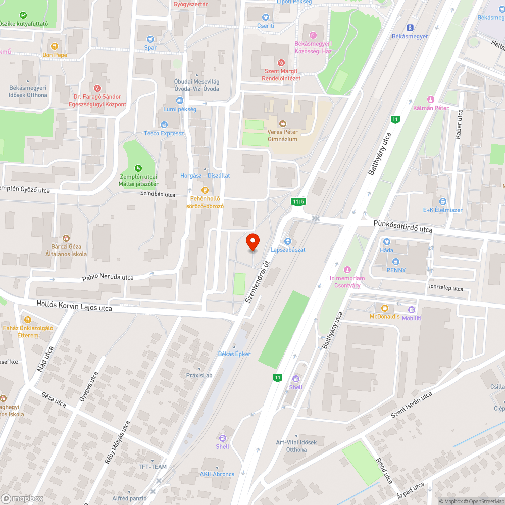 Kiégett lámpa bejelentés helye