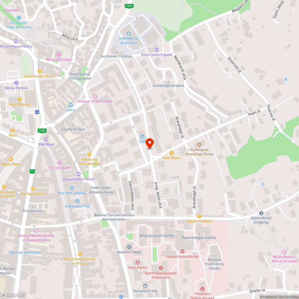 Kátyú bejelentés helye