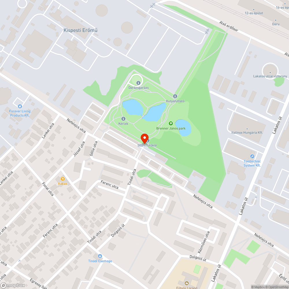 A park előtti részen megdőlt tábla bejelentés helye