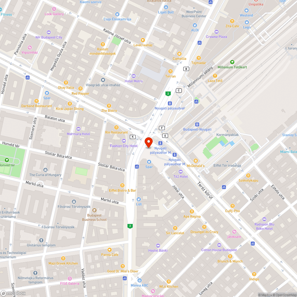 Nyugati tér burkolat bejelentés helye