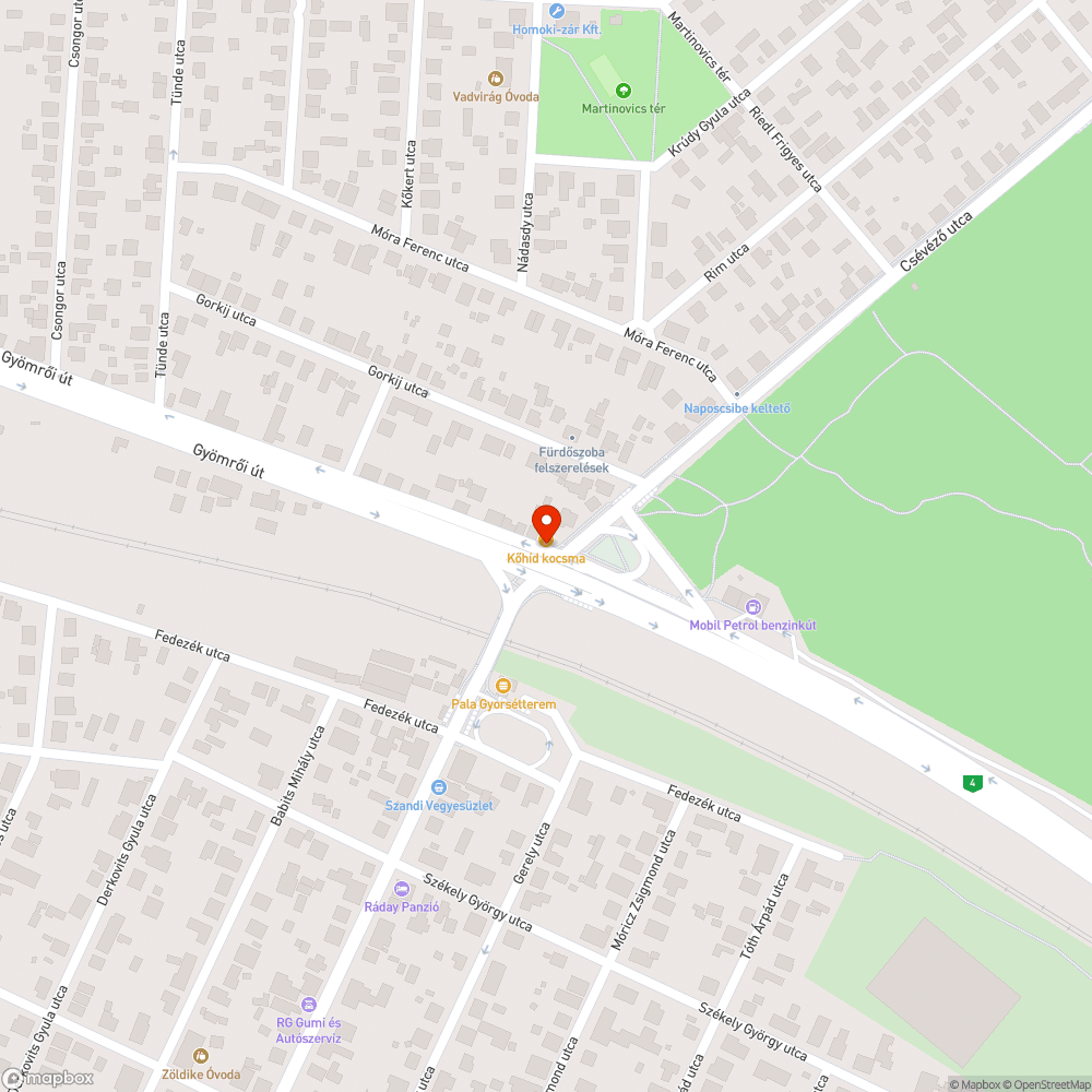 Hiányzó fényterelők bejelentés helye