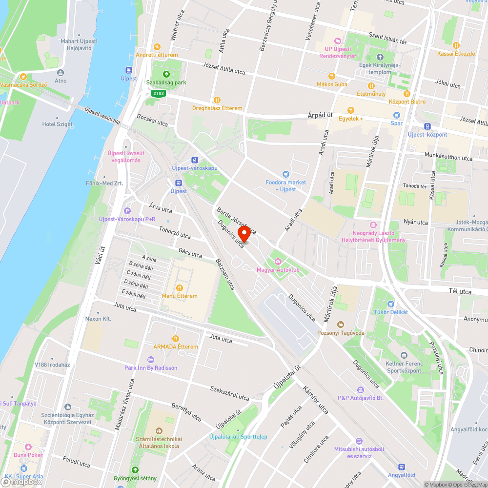 Elhagyott Peugeot Dugonics utca bejelentés helye