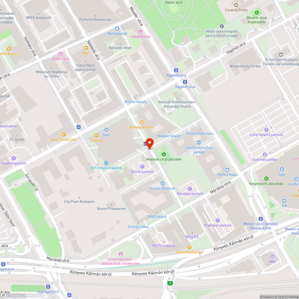 Balesetveszélyes járda bejelentés helye