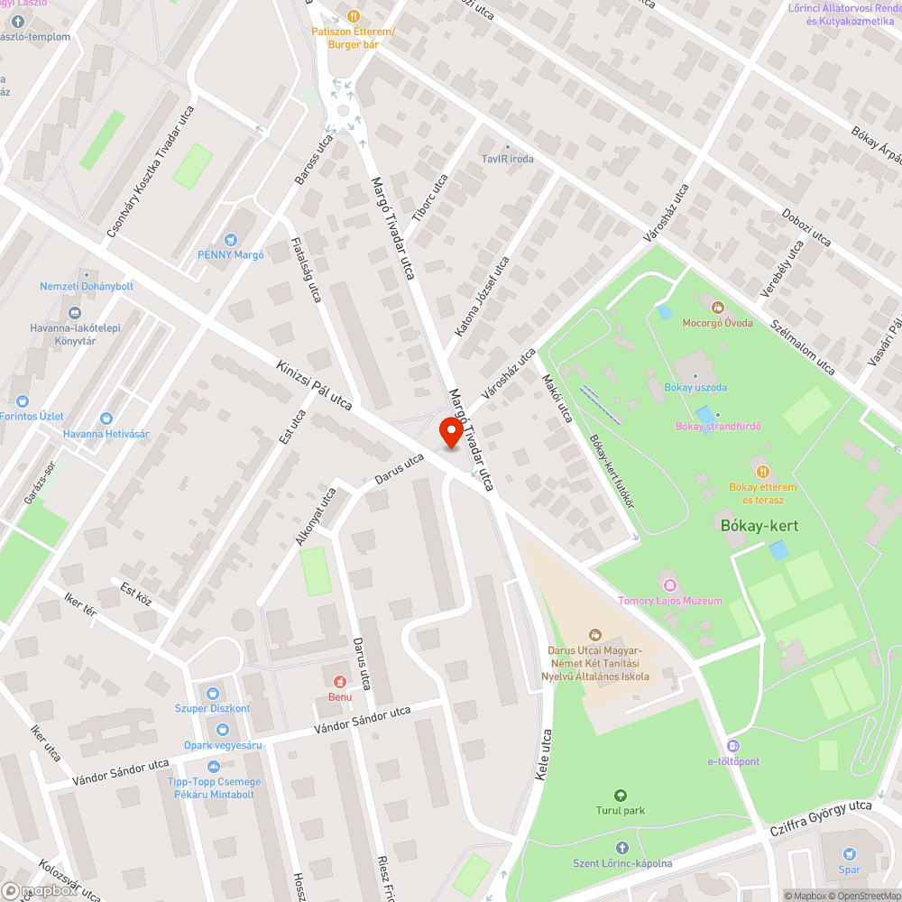 Kátyúk bejelentés helye