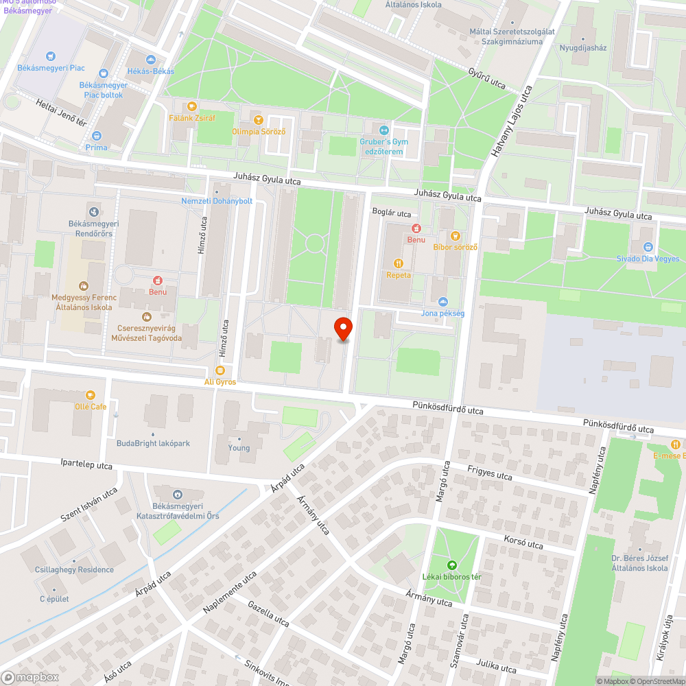 Elhagyott jármű bejelentés helye