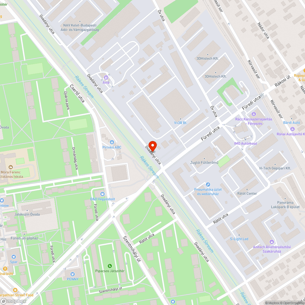 Kátyúk a Gvadányi utcában bejelentés helye