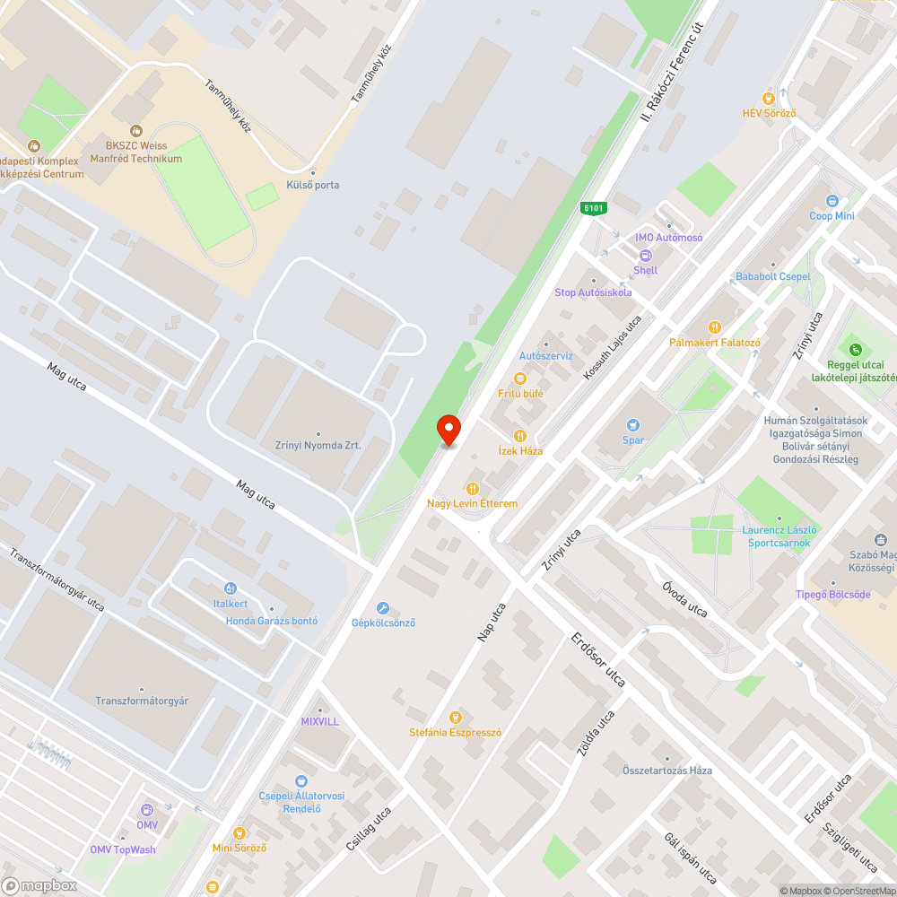 Kátyú bejelentés helye