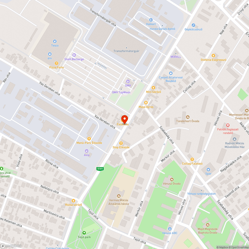 Kátyú bejelentés helye