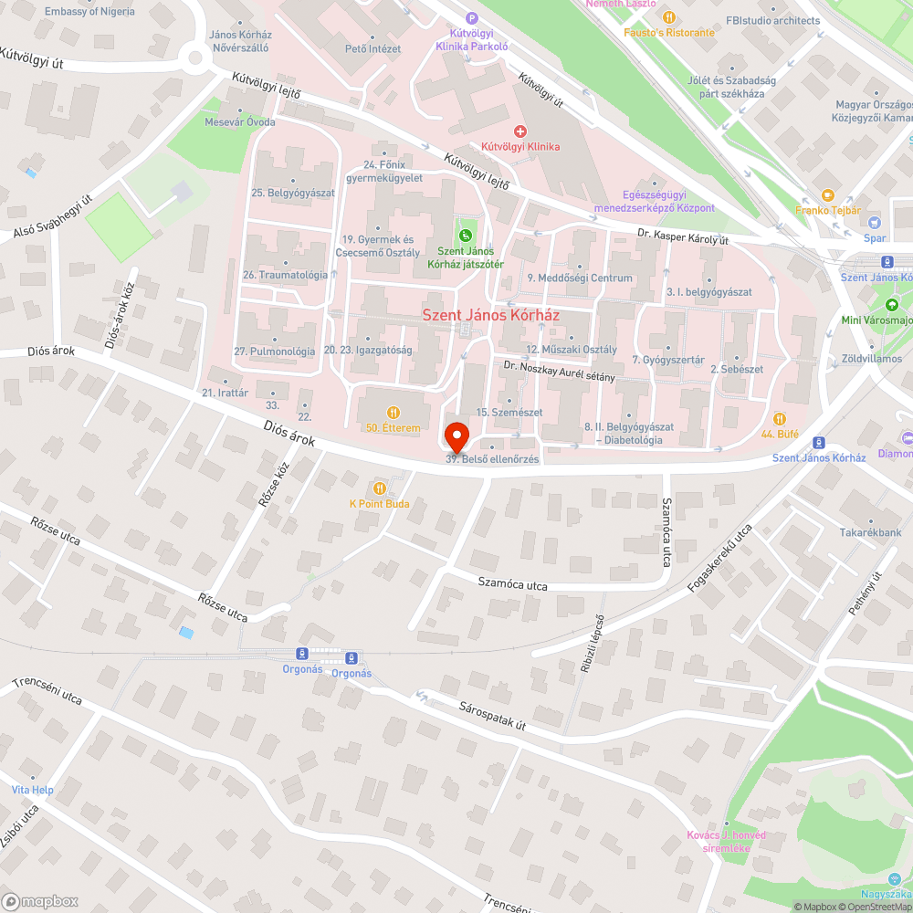 Kátyú bejelentés helye