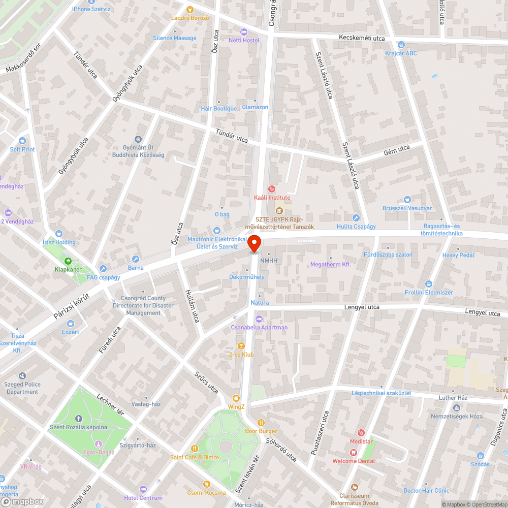 Kátyú a Csongrádi sugárúton bejelentés helye