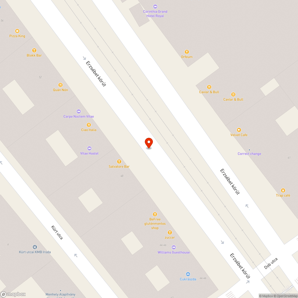 Nagykörúti bár teljes szélességében elfoglalja a járdát bejelentés helye