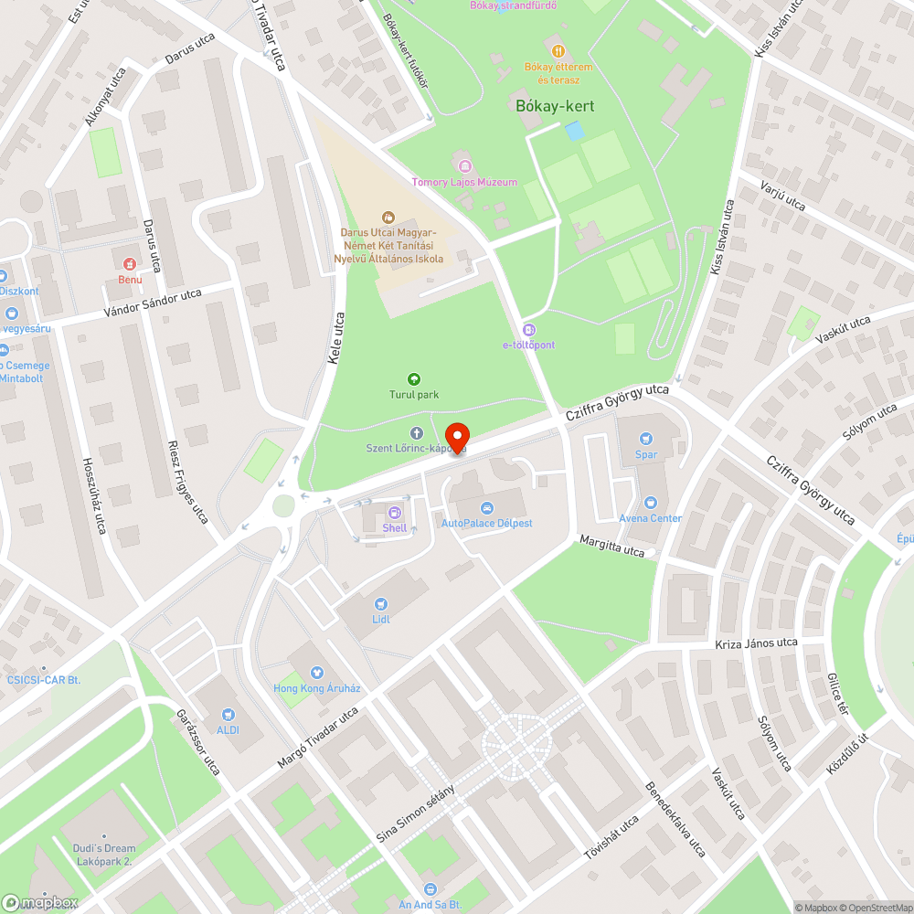 Ciffra György utcában 1 lámpa nem világít bejelentés helye