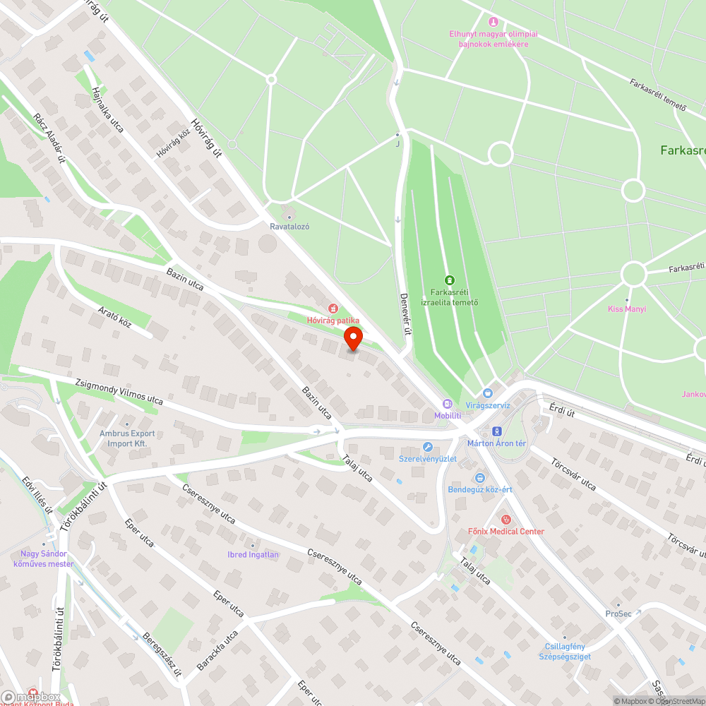 Elhagyott autó bejelentés helye