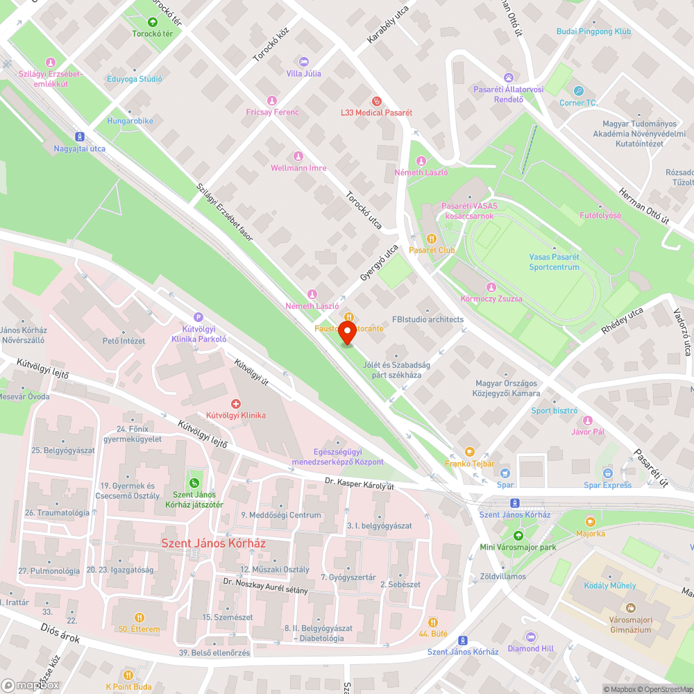 Úthibák bejelentés helye