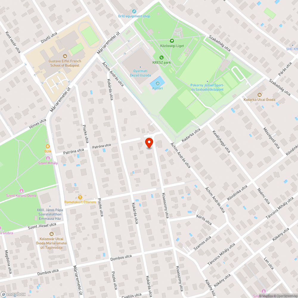 Beszakadó úttest bejelentés helye