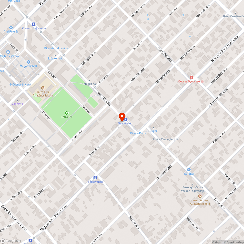 Szemét bejelentés helye